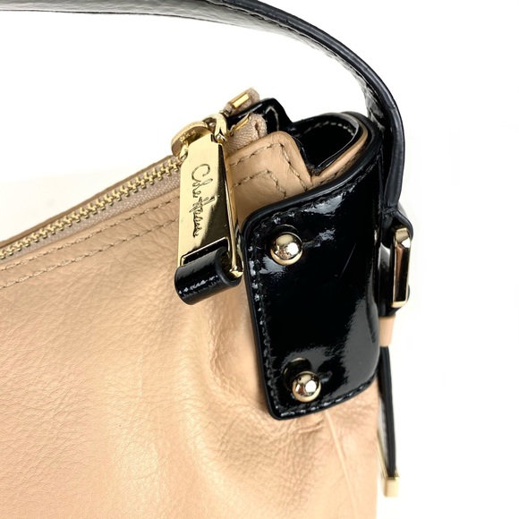 Cole Haan Leather Bag Satchel Tan Black - Picture 5 of 9